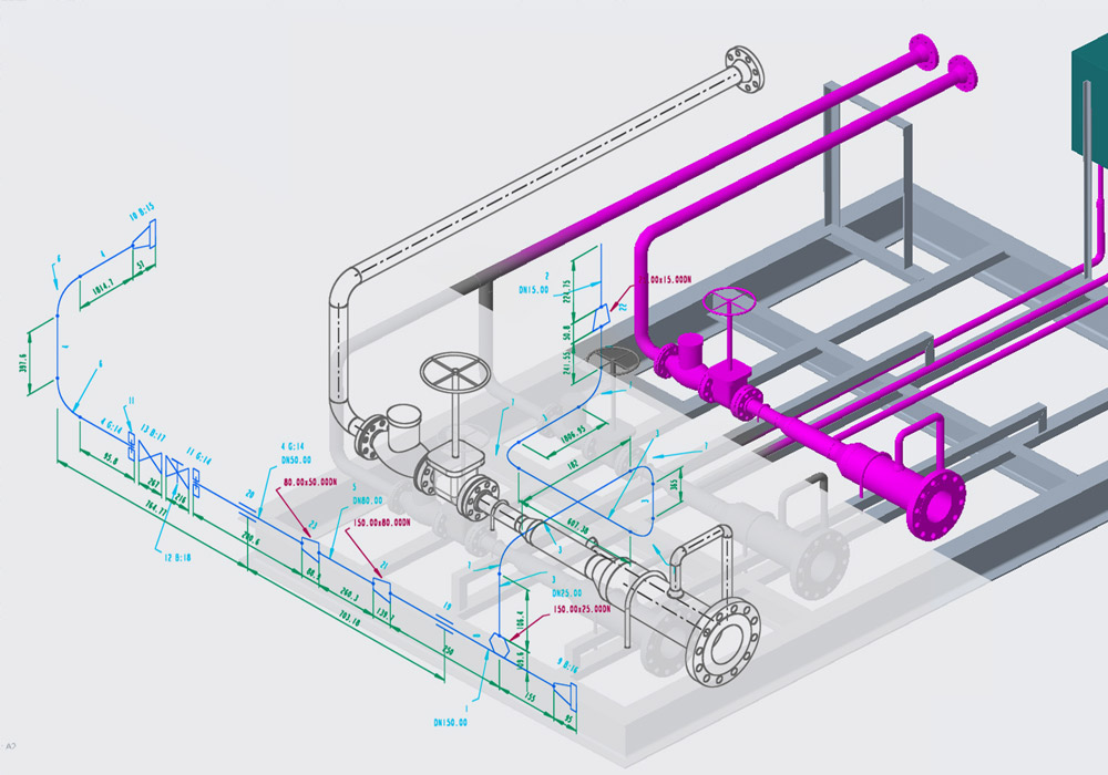 M4 ISO FX generates piping isometrics