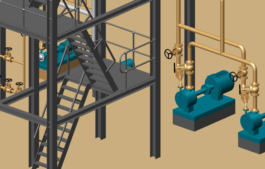 3D Stahlbau M4 PLANT