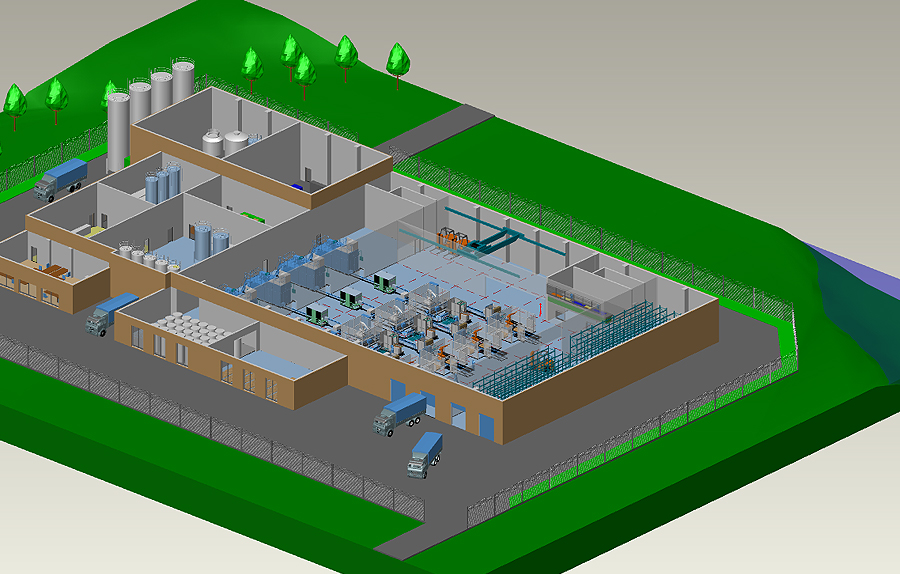 Fabrikplanung Software Fabrikplanungssoftware MPDS4 01 Gebaude Gelaende 1