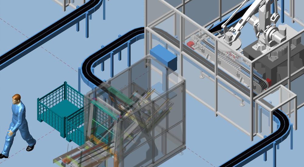 MPDS4-2D-3D-Factory-Layout-Software 3D factory layout with conveyors and models