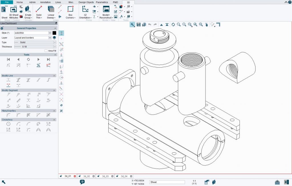 3D Modelling with the cad software | M4 DRAFTING