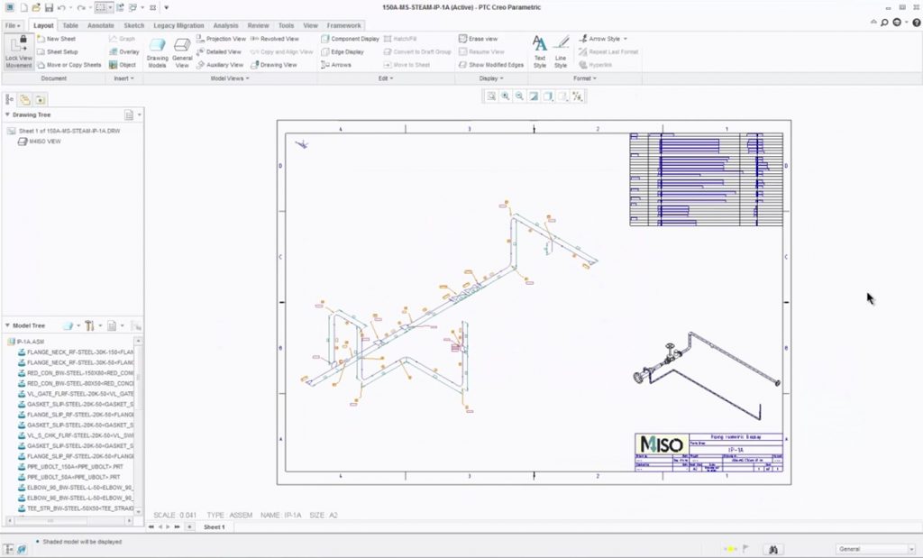 M4-Iso Piping Isometrics for Creo Piping