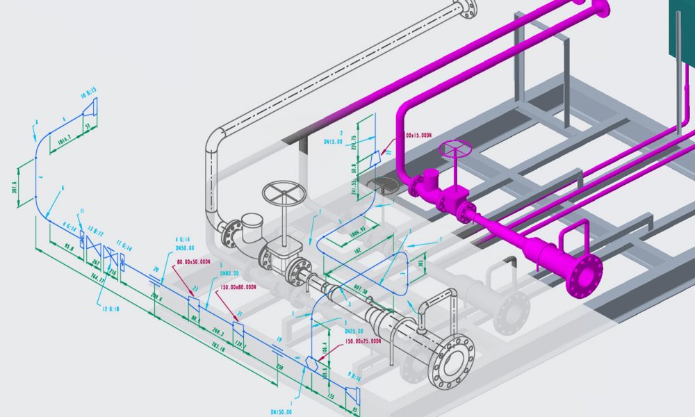 M4 ISO 4 Creo - Motor2 Isometrie für PTC Creo Piping - M4 ISO