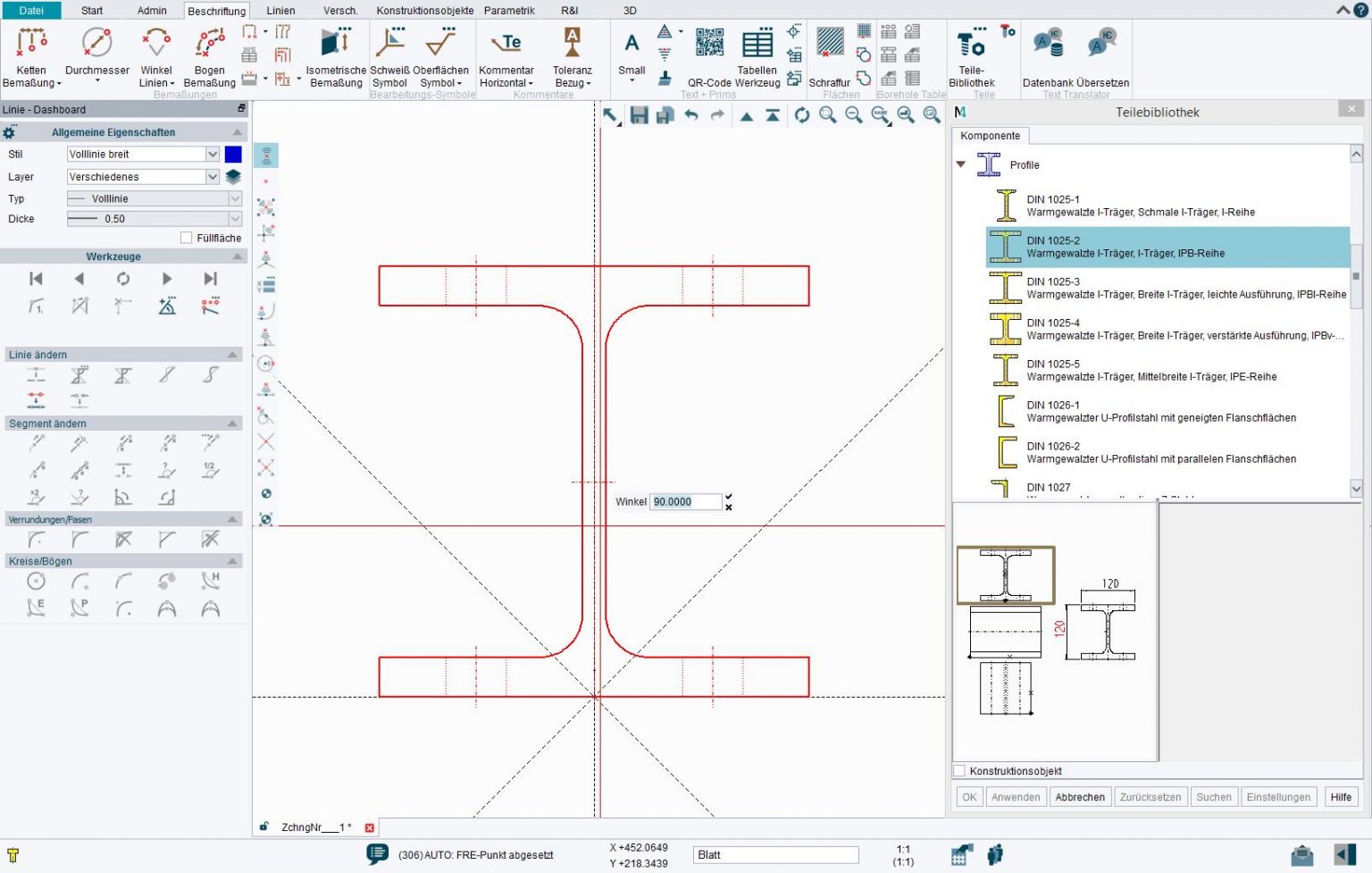 Standard CAD Parts Library included in M4 DRAFTING
