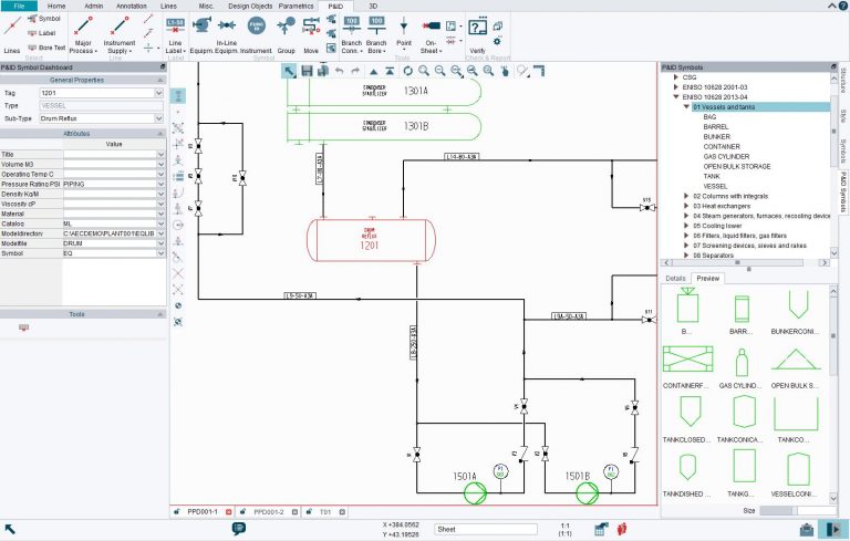 Create and edit intelligent piping and instrumentation diagrams (P&IDs)