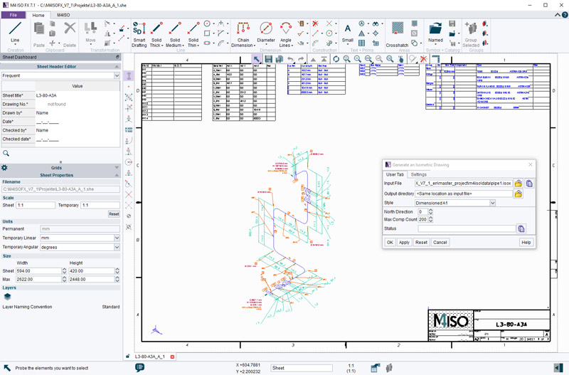 M4 ISO FX Piping Isometric Software