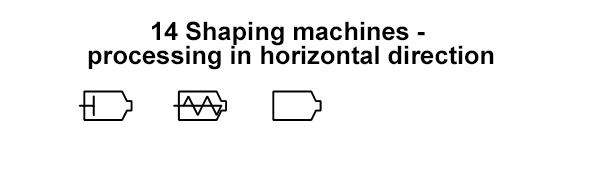 P&ID Symbols Shaping machines processing in horizontal direction