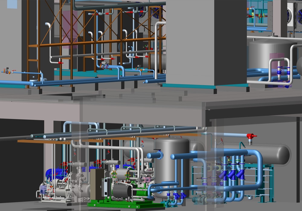 3D pipework construction
